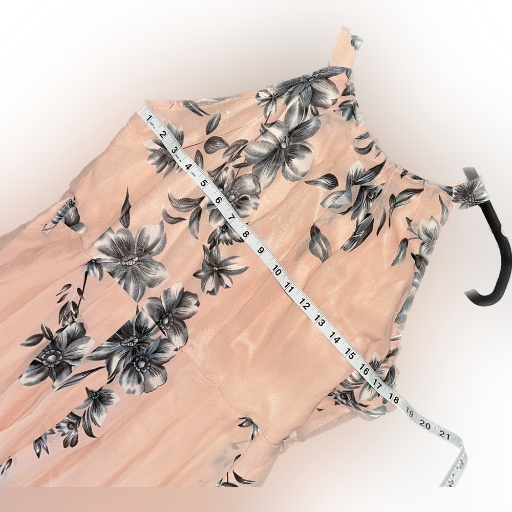 Ruiyige Pink and Grey Formal Sleeveless Maxi Chiffon Halter Neck Vintage Dress - Picture 5 of 8